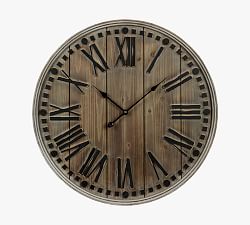 Oversized Wooden Wall Clock