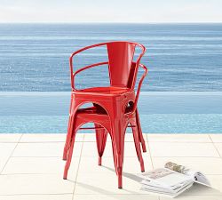 Tavern Stackable Bistro Chair, Red