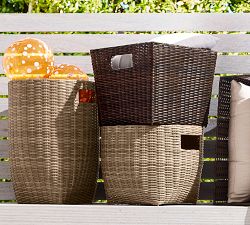 Torrey Outdoor Tall Tote Basket - Natural