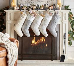 Beaded Snowflake Stockings