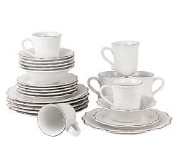 Oxford Stoneware 24-Piece Dinnerware Set
