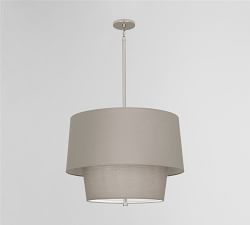 Milton Tiered Drum Shade Pendant (24&quot;)
