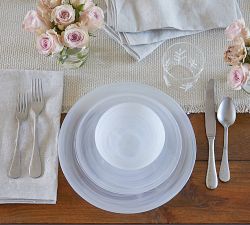 Alabaster Glass Charger Plates - Set of 4