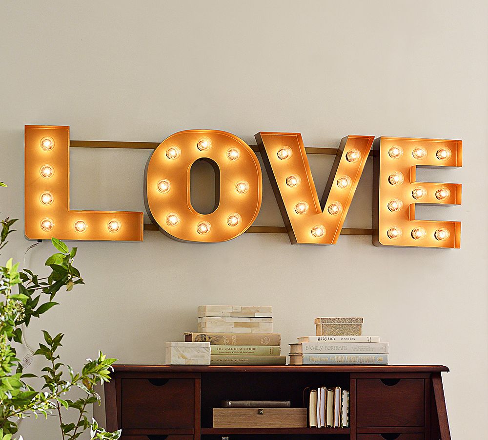 Lit Love Sign