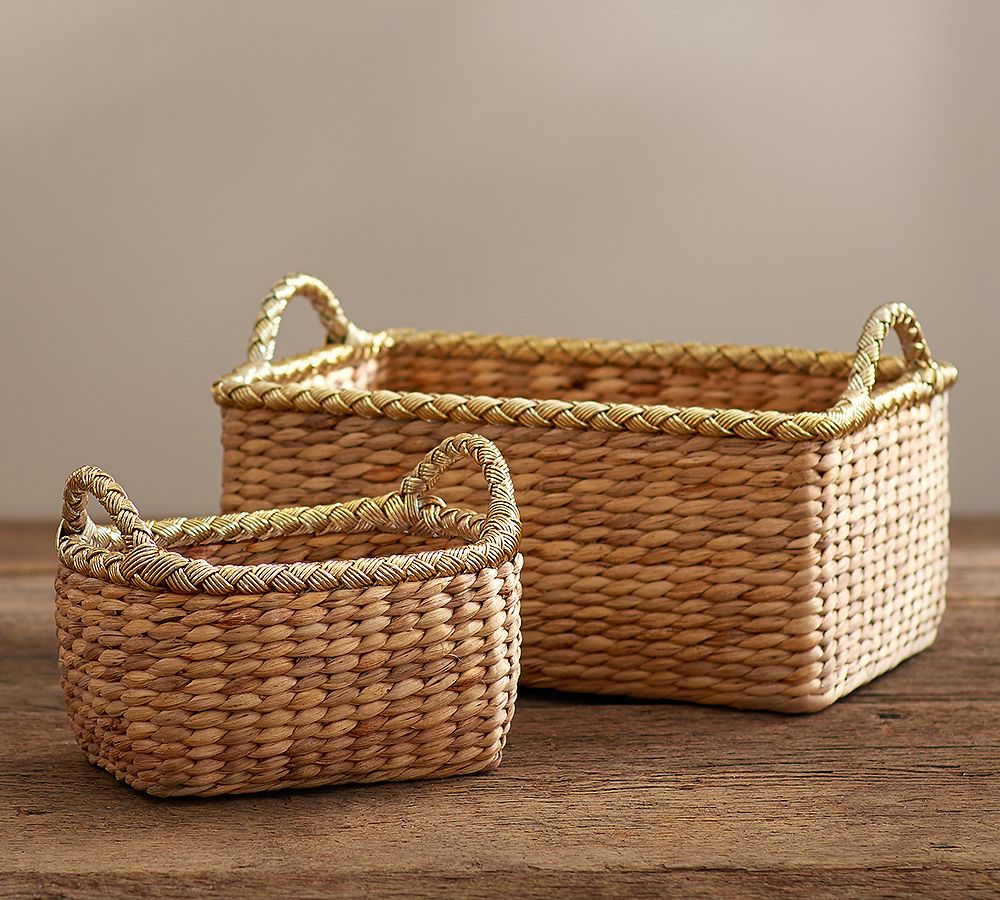 Metallic Rim Utility Baskets
