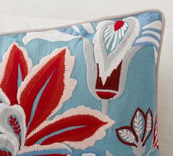 Adelio Floral Embroidered Pillow Cover