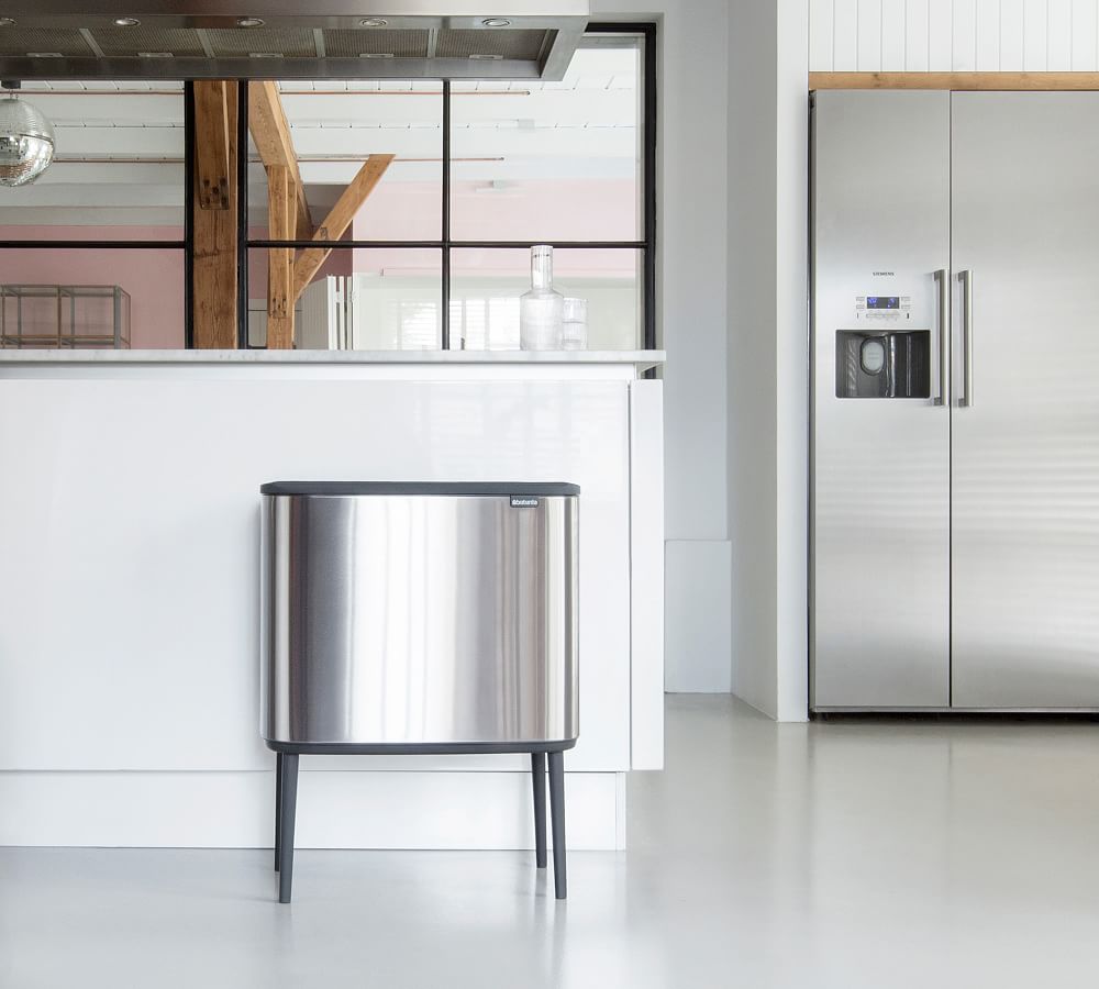 Brabantia Bo Elevated Touch Top Trash and Recycling Cans