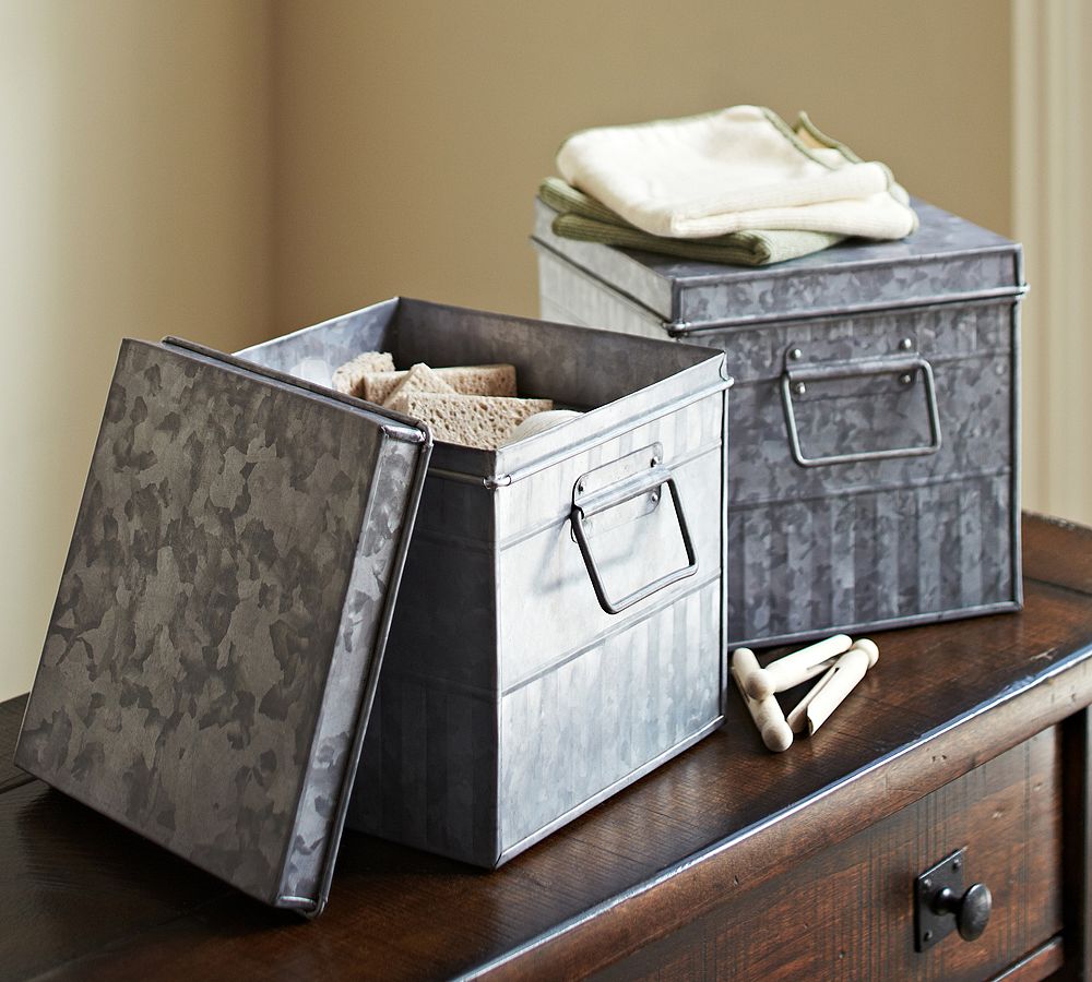 Galvanized Metal Bin