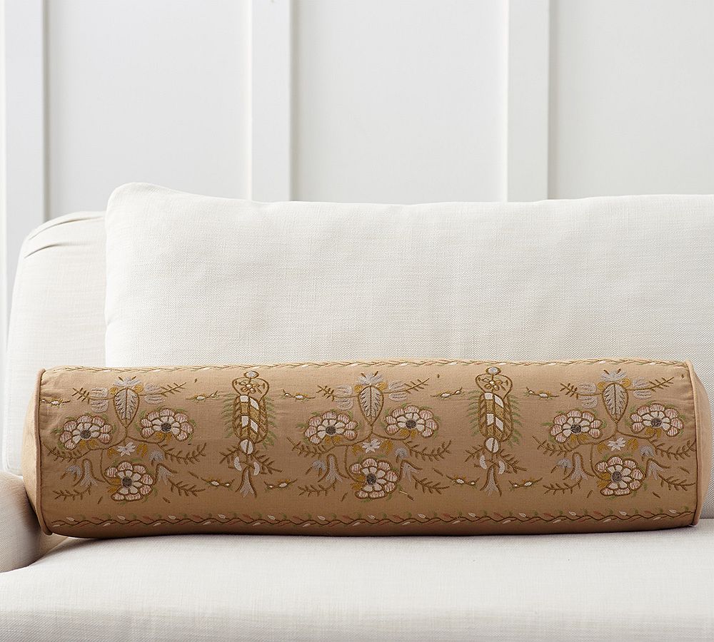 Regina Embellished Bolster Pillow Cover