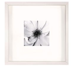 Black &amp; White Flowers With Mat Framed Prints