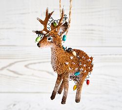 Bottlebrush Reindeer Ornament