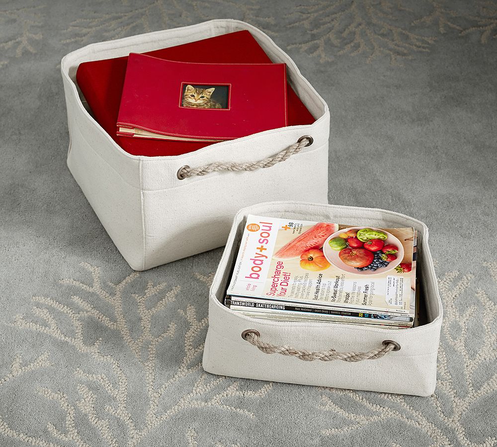 Samantha Canvas &amp; Rope Baskets