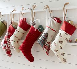 Plaid Christmas Tree Nostalgic Stocking