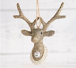 Pb Sparkle Reindeer Bust Ornament