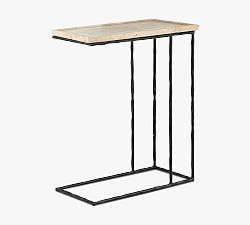 Tate Rectangular Marble C-Table (20&quot;)