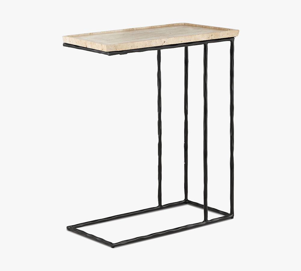 Tate Rectangular Marble C-Table (20&quot;)