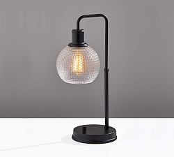 Barnet Hand-Blown Glass Globe USB Task Lamp (21&quot;)