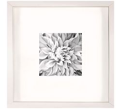 Black &amp; White Flowers With Mat Framed Prints