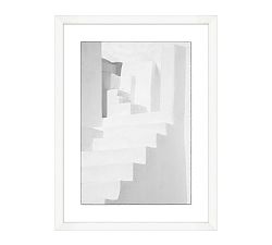 White Stairs Framed Print