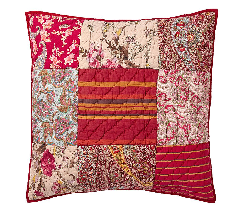 Georgia Patchwork Sham - Red