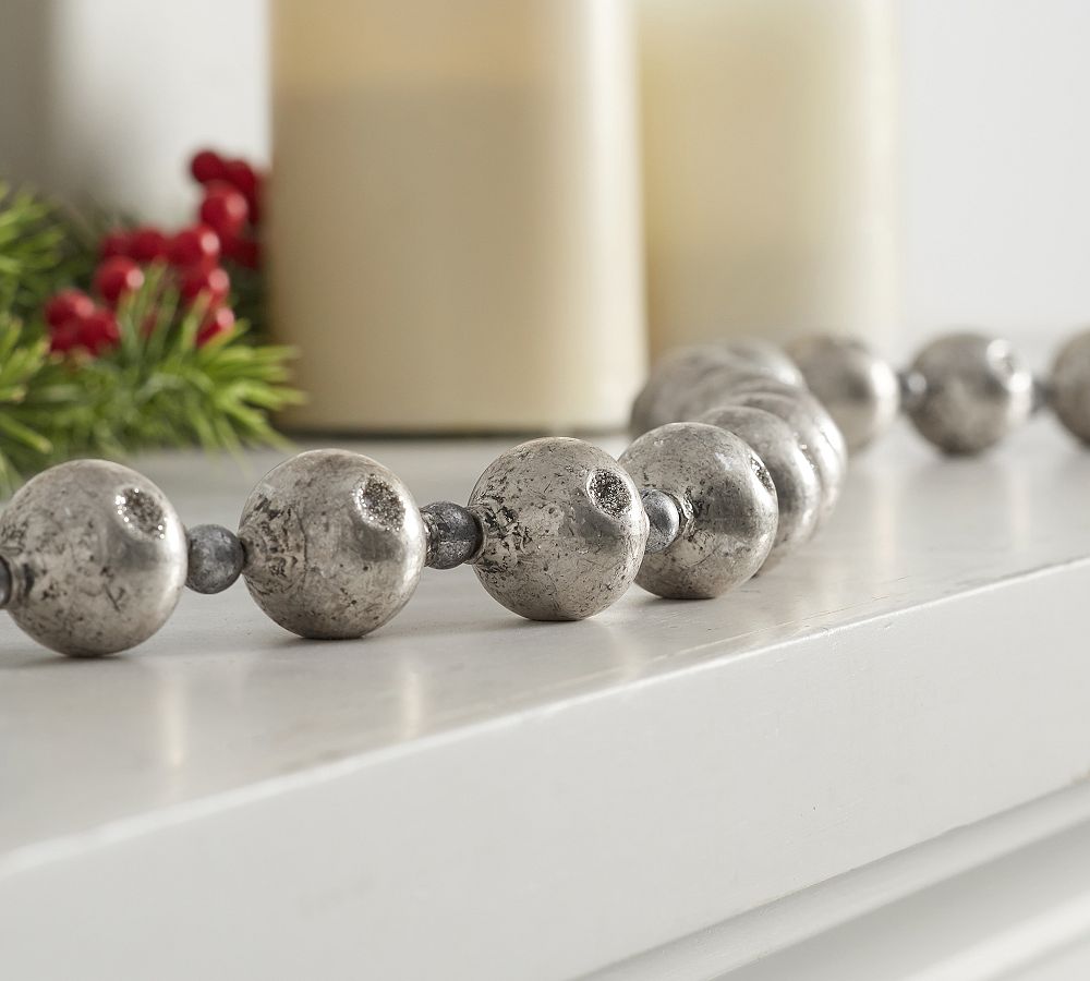 Mercury Glass Ball Garland