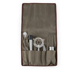Greenpoint Waxed Canvas 10-Piece Bar Tool Set