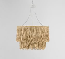 Jolene Tiered Natural Abaca Rope Chandelier (31&quot;)