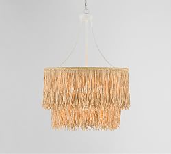 Jolene Tiered Natural Abaca Rope Chandelier (31&quot;)