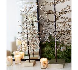 Open Box: Handcrafted Faceted Mirror Tree Decorative Object
