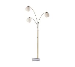 Laguna 3-Arm Marble Arc Floor Lamp (80&quot;)
