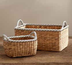 Metallic Rim Utility Baskets
