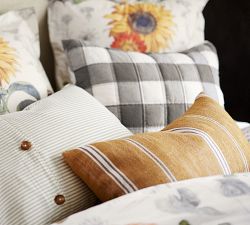 Robinson Linen Striped Lumbar Pillow Cover
