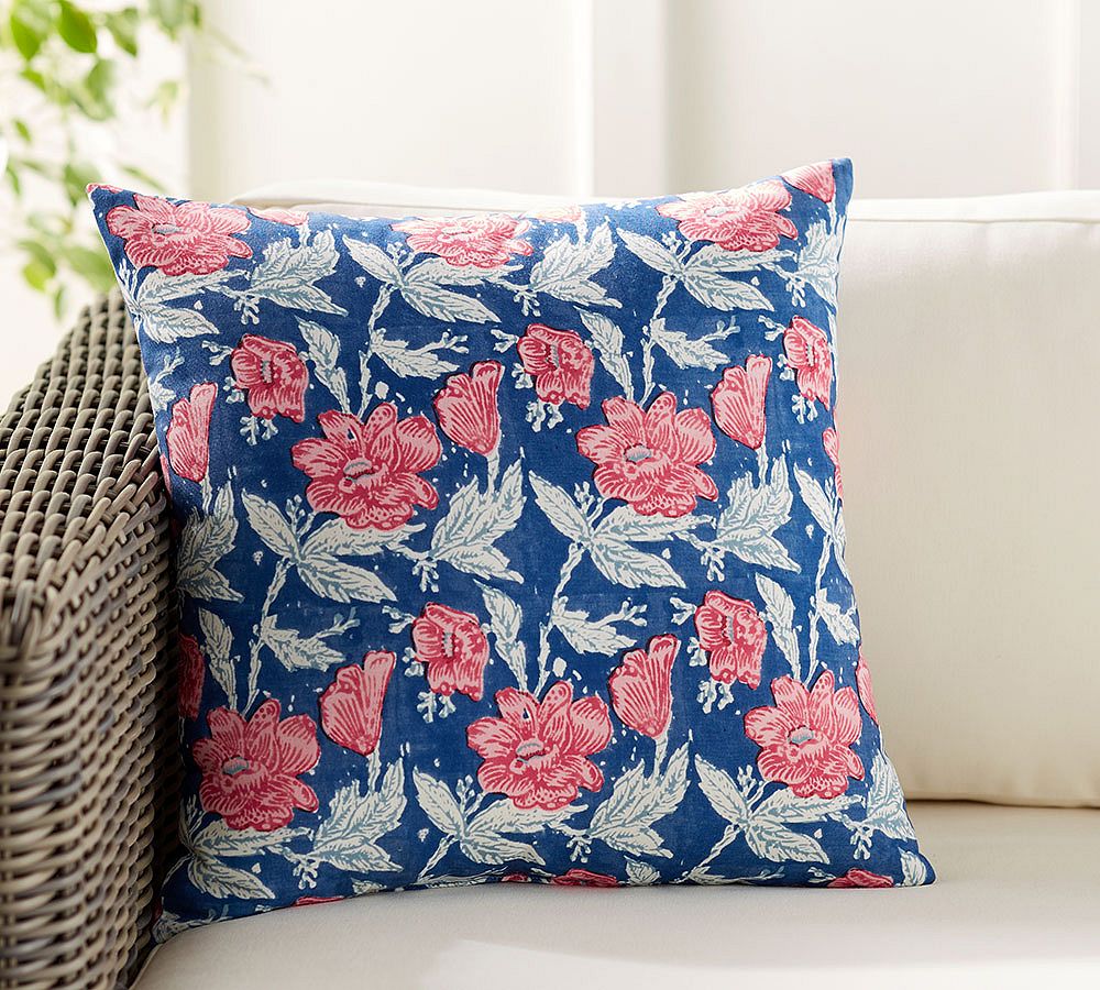 Aaral Block Print Outdoor Pillow