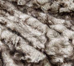Faux Fur Ombre Tipped Throw