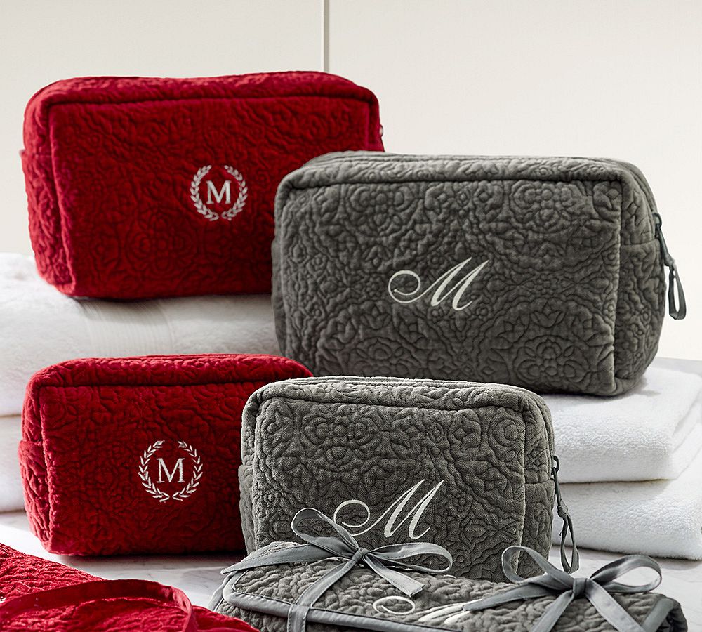 Floral Quilted Cosmetic Bags &amp; Jewelry Rolls