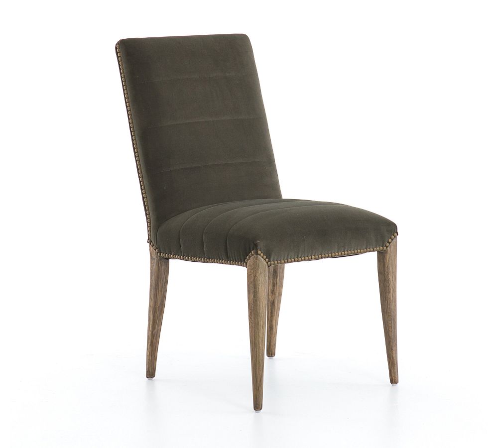 Dorsey Velvet Channel Tufted Dining Chair - Set of 2