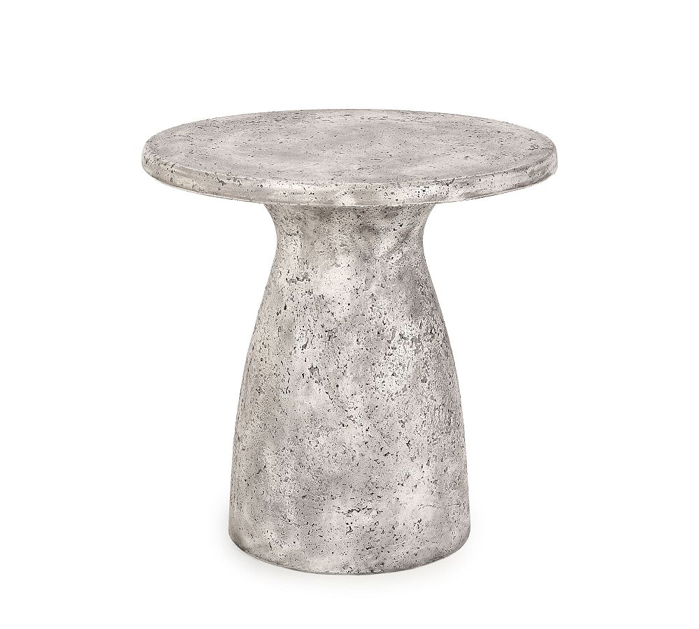 Nora Concrete Round Outdoor Accent Table (13&quot;-16&quot;)