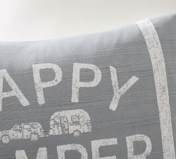 Airstream Happy Camper Lumbar Pillow Cover