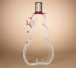 Lit LED Outdoor Snowman