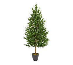 Faux Olive Cone Topiary Trees