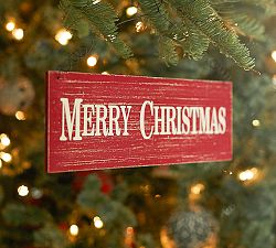 Merry Christmas Sign Ornament