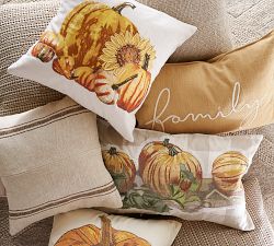 Pumpkin Patch Check Lumbar Pillow Cover