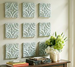 Blue Ceramic Tile Wall Art