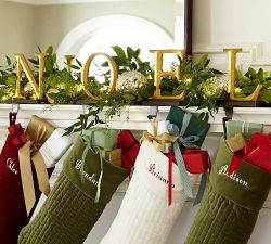 Gold Gilt Finish Word Stocking Holder