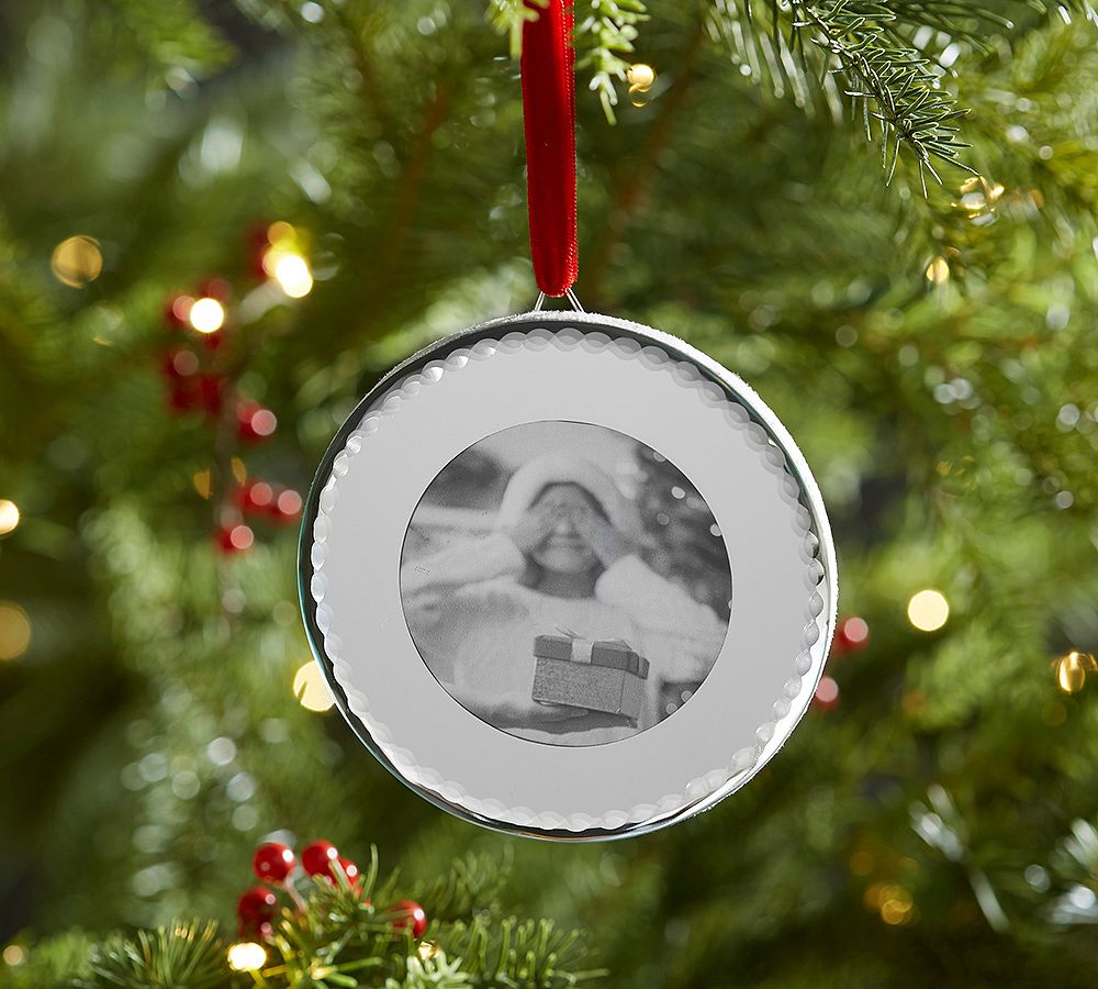 Mirrored Frame Ornament - Round
