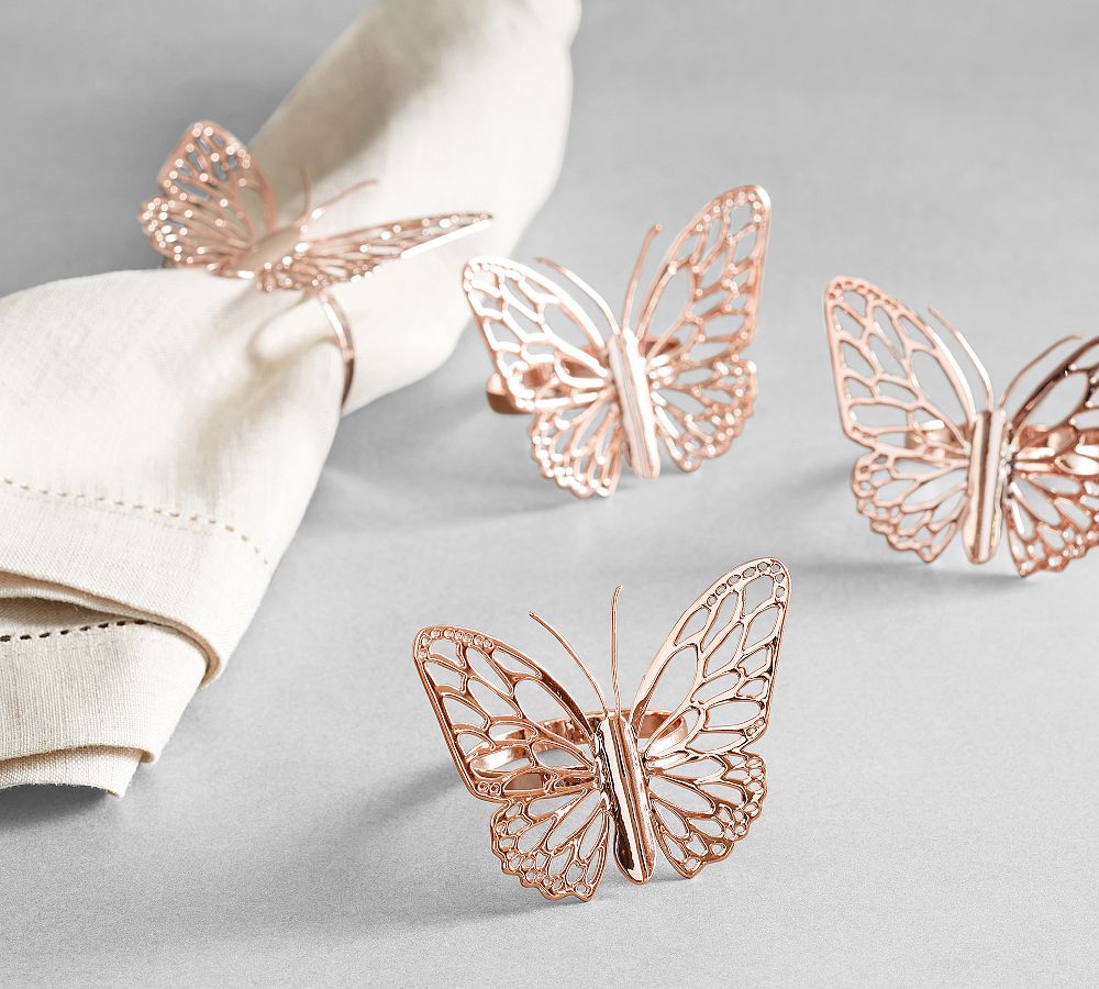 Monique Lhuillier Papillon Napkin Ring, Set of 4