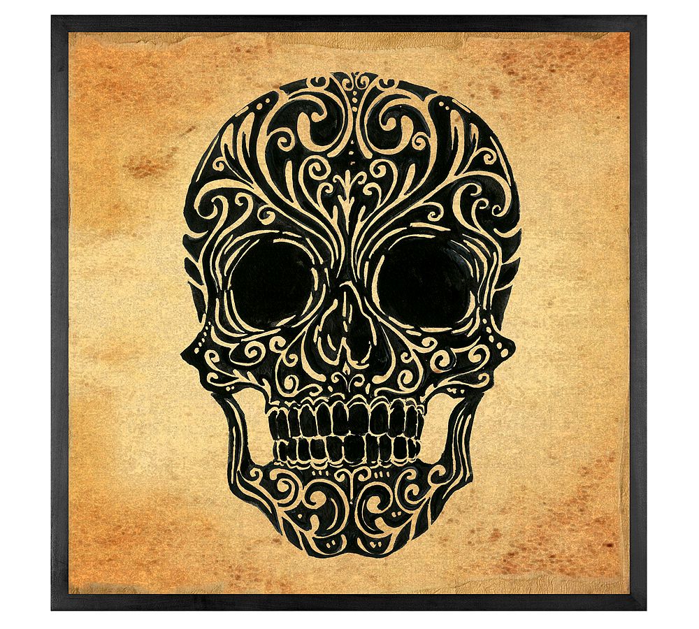 Skull Art Canvas Framed Print