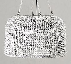 Rattan Modern Dome Pendant (33&quot;)