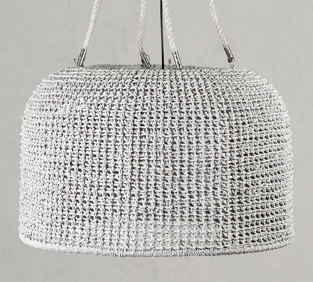 Rattan Modern Dome Pendant (33&quot;)