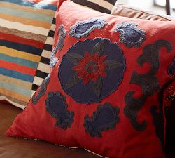 Suzani Applique Pillow Cover